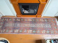 Full top view of entire runner rug on floor