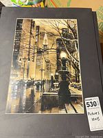 Full view of first matted NYC street scene print