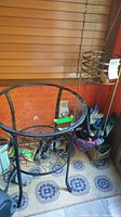 Side table and plant stand full view