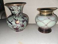 Front view of two Scheurich Keramik West Germany vases
