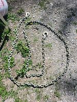 Full length of chain laid out showing both ends