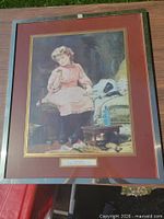 Front view of framed print showing artwork, mat, and frame