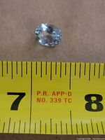 Top view showing oval shape and ruler for scale