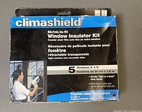 Front of Climashield window insulator kit box