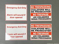 Group shot showing two of each sign type