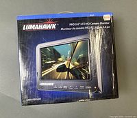 Box front showing product name, size and model