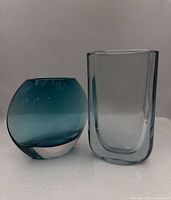 Front view of both vases showing shape and color