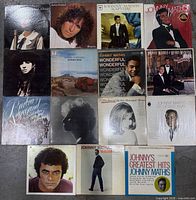 Front covers of all LPs laid out