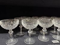 Front view of grouped crystal coupes