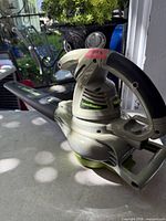 Side view of LawnMaster leaf blower/vacuum mulcher showing overall condition and design