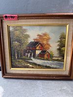 front view of framed painting showing full artwork and frame