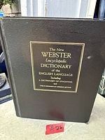 Front cover of 1952 Webster Encyclopedic Dictionary showing title block
