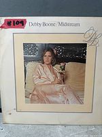 Front cover of Debby Boone Midstream LP showing artwork and wear details