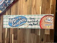Front panel of Yeti in My Spaghetti game box