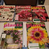Nine magazine covers showing People Places Plants issues