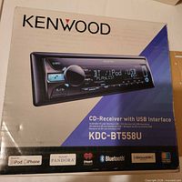 Kenwood KDC-BT558U retail box front showing model and features