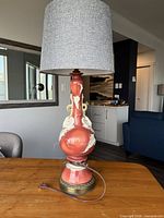 Full view of lamp with shade showing overall design and color
