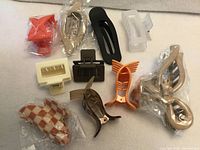 All ten assorted hair claw clips displayed together