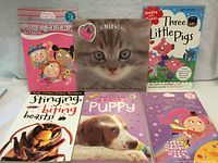 All six children’s books front covers visible