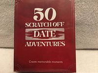 Front of sealed red box showing title