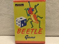 Front of boxed Beetle Game showing artwork and title