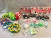 Group shot of all sensory and fidget toys in their packaging