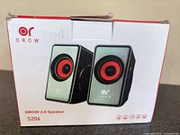 Front of retail box showing Orow 2.0 Speaker S206 image