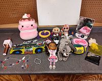 overview of all toys on countertop