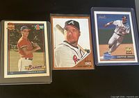 Fronts of all three Chipper Jones cards