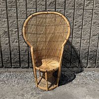 Full view of rattan peacock chair
