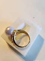 Ring angled showing pearl and band