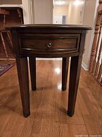 front view showing overall design, drawer front, legs