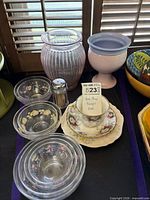 Group shot showing entire lot on table