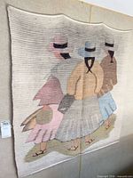 Full view of tapestry on wall