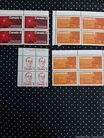 All four stamp blocks arranged on dotted background