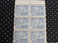 Front view of block showing stamp design and gutter