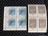Both 4-stamp blocks side by side