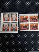 Both stamp blocks side by side showing full lot