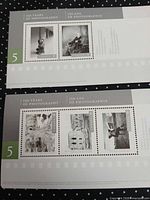 Both souvenir sheets showing all five stamps