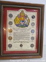 Overall framed Canadian Nickel Collection display