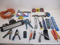 All tools laid out on table