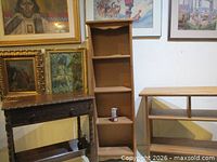 All three furniture pieces side by side for scale and comparison