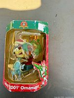 Front view of boxed Looney Tunes Taz 2001 ornament