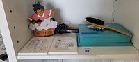 Shelf view showing all items together