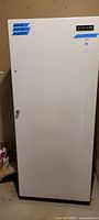 Front view of Viking upright freezer closed