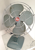 Front view showing 4 blades, Torcan badge and cage