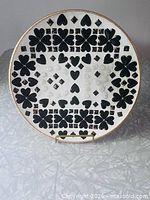 front view of mosaic plate showing full pattern