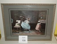 Framed print full view showing artwork and frame