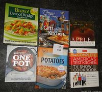 All six cookbooks front covers visible