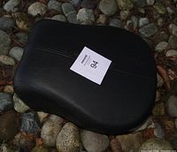 Top view of black motorcycle seat